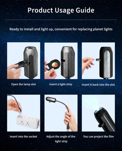 Mini USB Projection Lamp™ – Halloween, Christmas & Planet Decor