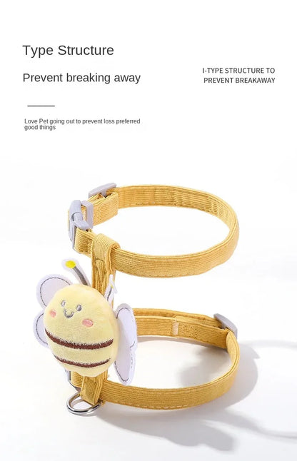 Bee-Themed Cat Harness & Leash Set – Adjustable & Comfortable