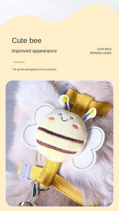 Bee-Themed Cat Harness & Leash Set – Adjustable & Comfortable