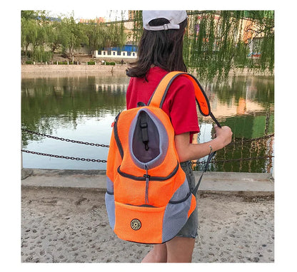 Small Dog Carrier Backpack – Breathable Travel Bag for Pets